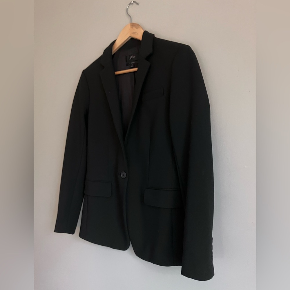 J CREW REGENT Black Four Season Blazer Size 0 - Picture 6 of 12